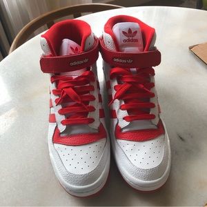 Adidas Forum Mid Scarlet Red US 10.5 with Strap